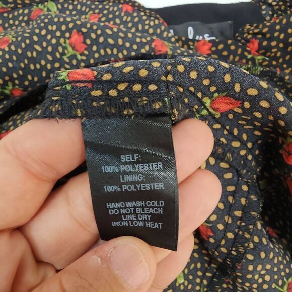 Lulus Size S Finding Romance Black Multi Print Pleated Mini Dress T - Picture 10 of 12